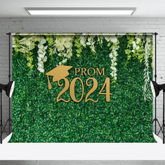 Lofaris Green Leaves White Flower Plant Graduation Backdrop