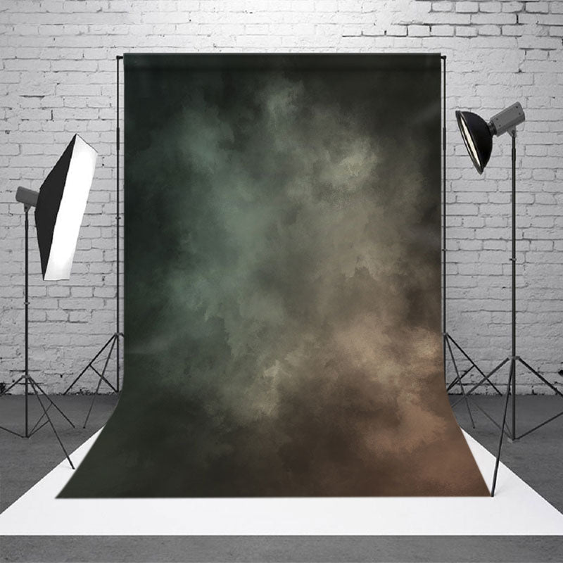 Lofaris Green Little Yellow Dark Foggy Photo Booth Backdrop