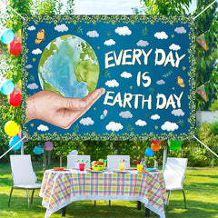 Lofaris Green Make Everyday Earth Day Theme Backdrop Decor