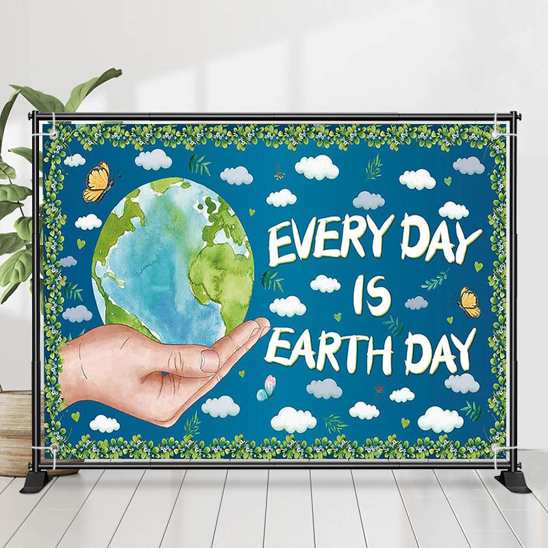 Lofaris Green Make Everyday Earth Day Theme Backdrop Decor