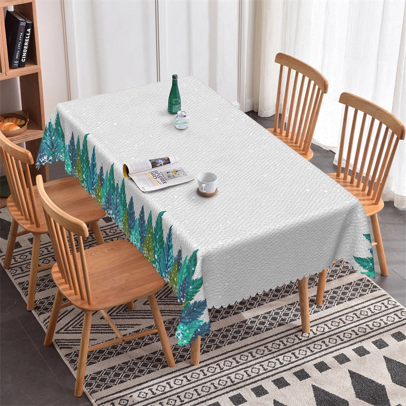 Lofaris Green Pine Trees Christmas Party Pattern Tablecloth