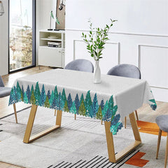 Lofaris Green Pine Trees Christmas Party Pattern Tablecloth