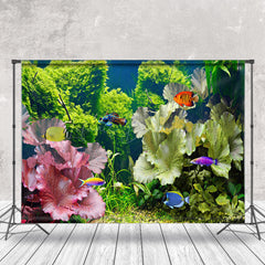 Lofaris Green Plant Floral Fish Tank Landscaping Backdrop