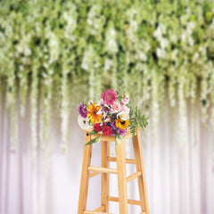 Lofaris Green Plant Floral Valentines Day Backdrop For Photo