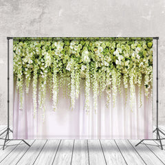 Lofaris Green Plant Floral Valentines Day Backdrop For Photo