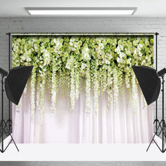 Lofaris Green Plant Floral Valentines Day Backdrop For Photo