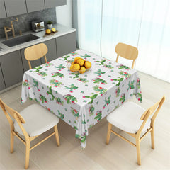 Lofaris Green Prickly Cactus Floral Repeat Square Tablecloth