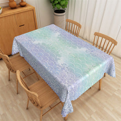 Lofaris Green Purple Mermaid Gradient Decorative Tablecloth