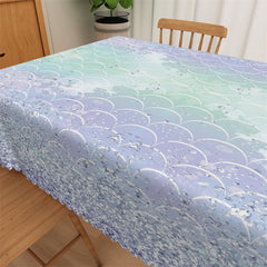 Lofaris Green Purple Mermaid Gradient Decorative Tablecloth