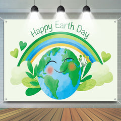 Lofaris Green Rainbow Happy Earth Day Party Backdrop Decor