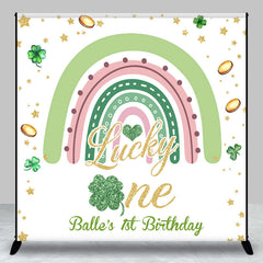 Lofaris Green Rainbow Lucky St Patricks Day Custom Backdrop