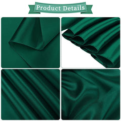 Lofaris Green Satin Universal Banquet Chair Sashes Bows