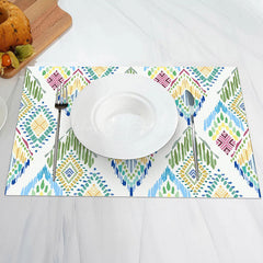 Lofaris Green Seamless Pattern Simple Set Of 4 Placemats