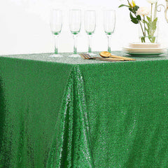 Lofaris Green Sequin Glitter Rectangle Banquet Tablecloth