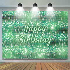 Lofaris Green Sequins Sparkle Happy Birthday Party Backdrop