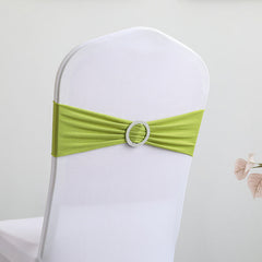 Lofaris Green Spandex Elastic Banquet Chair Bands Ties Bows