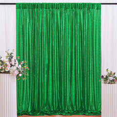 Lofaris Green Sparkle Sequin Fabric Backdrop for Photo