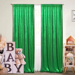 Lofaris Green Sparkle Sequin Fabric Backdrop for Photo