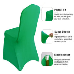 Lofaris Green Stretch Spandex Banquet Chair Slipcovers