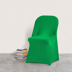 Lofaris Green Stretch Spandex Banquet Folding Chair Cover