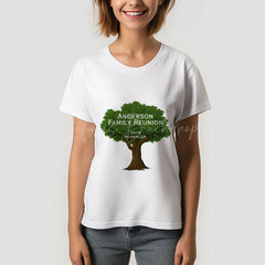 Lofaris Green Tree Custom Family Reunion Souvenir TShirt