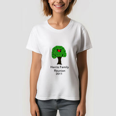 Lofaris Green Tree Heart Custom Family Reunion T-Shirt