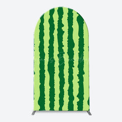 Lofaris Green Watermelon Juice Patterns Arch Backdrop Kit