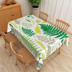 Lofaris Green Yellow Nature Leaves Rectangle Tablecloth