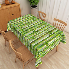 Lofaris Greenery Bamboo Pattern Picnic Rectangle Tablecloth