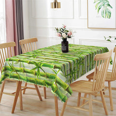 Lofaris Greenery Bamboo Pattern Picnic Rectangle Tablecloth