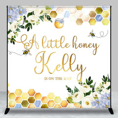 Lofaris Greenery Bee Little Honey Custom Baby Shower Backdrop