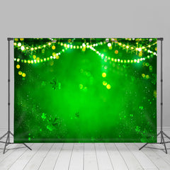 Lofaris Greenery Bokeh Light Clover St Patricks Day Backdrop