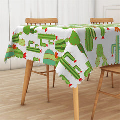 Lofaris Greenery Cactus Pattern Summer Kitchen Tablecloth