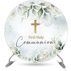 Lofaris Greenery First Holy Communion Round Baptism Backdrop