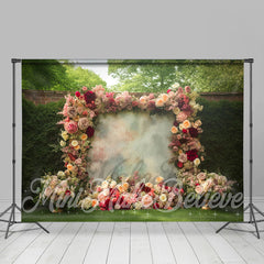 Lofaris Greenery Floral Canvas Romantic Photography Backdrop