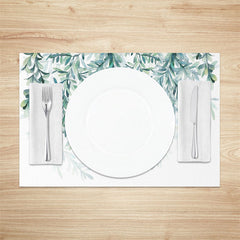 Lofaris Greenery Hanging Leaves Dining Set Of 4 Placemats