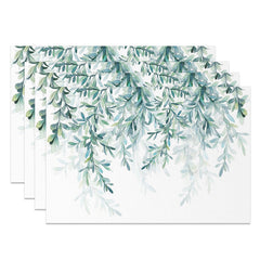 Lofaris Greenery Hanging Leaves Dining Set Of 4 Placemats