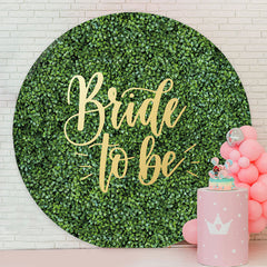 Lofaris Greenery Leaves Round Bridal Shower Backdrop Cover