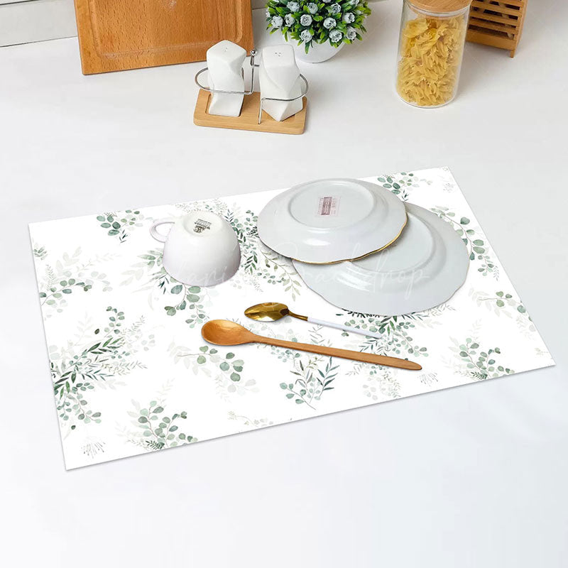 Lofaris Greenery Leaves Spring Set Of 4 Placemats For Dining