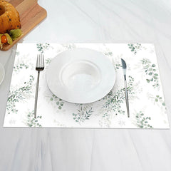 Lofaris Greenery Leaves Spring Set Of 4 Placemats For Dining