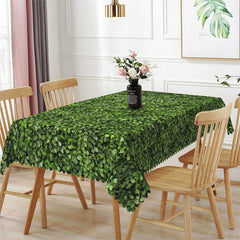 Lofaris Greenery Pattern Rectangle Tablecloth For Picnic