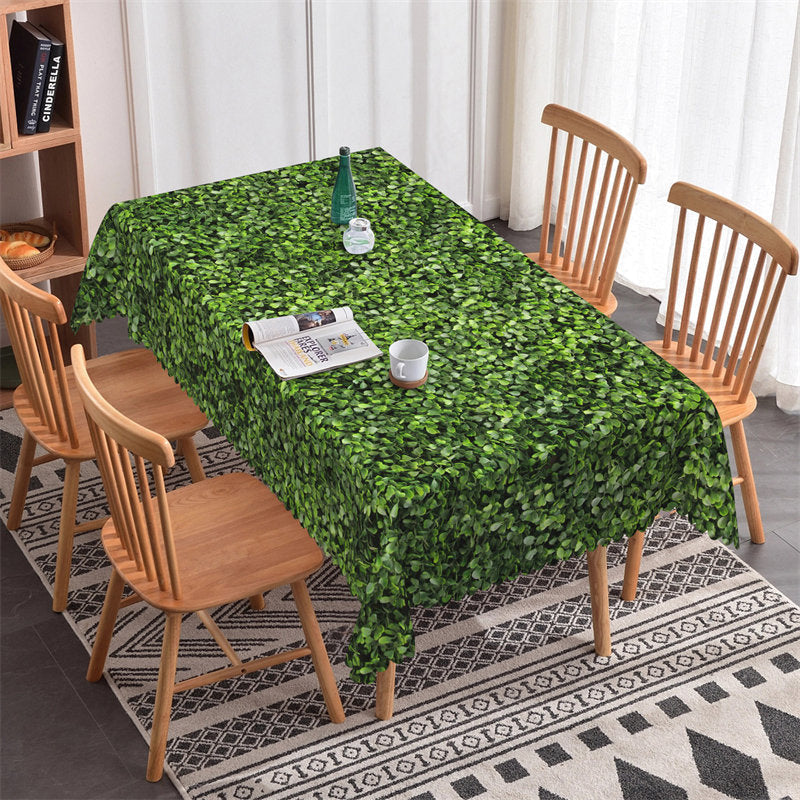 Lofaris Greenery Pattern Rectangle Tablecloth For Picnic