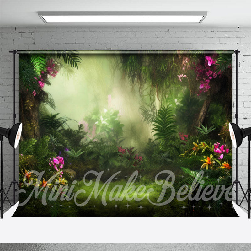 Lofaris Greenery Plants Jungle Birthday Cake Smash Backdrop