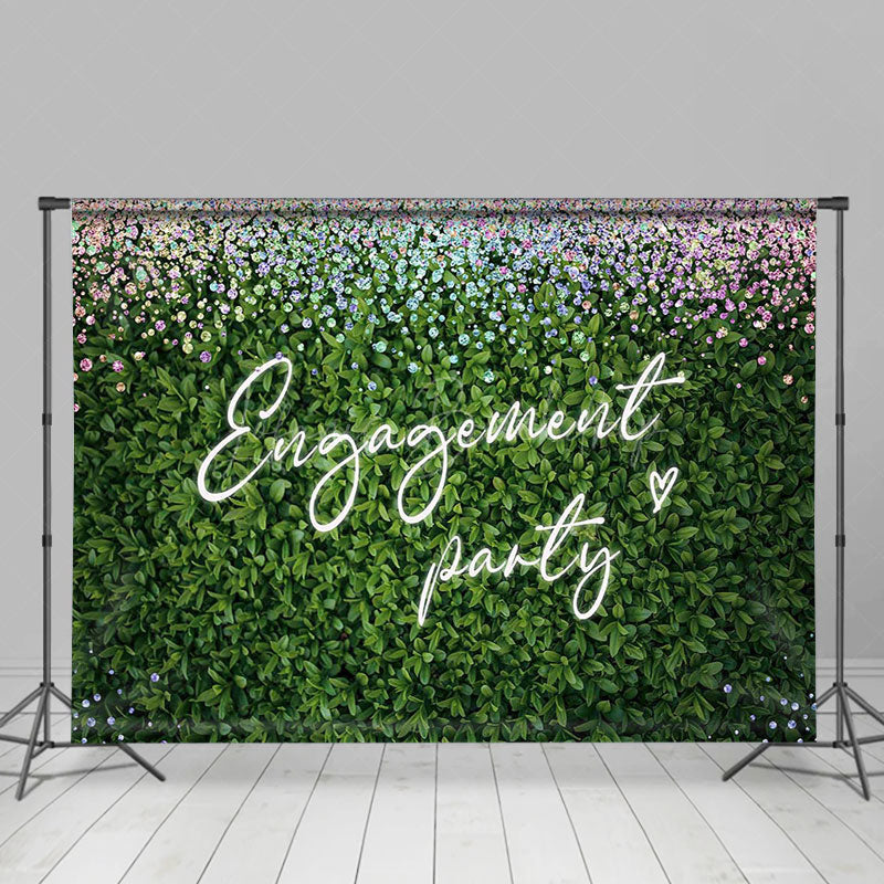 Lofaris Greenery Spring Diamonds Engagement Party Backdrop