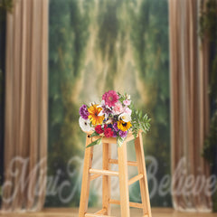 Lofaris Greenery Wall Curtain Stage Backdrop For Cake Smash