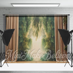 Lofaris Greenery Wall Curtain Stage Backdrop For Cake Smash