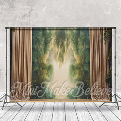 Lofaris Greenery Wall Curtain Stage Backdrop For Cake Smash