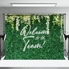 Lofaris Greenery Welcome To The Team Emplpoyee Party Backdrop