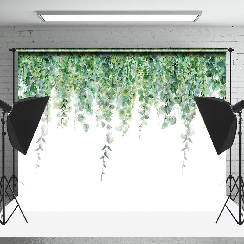 Lofaris Greenery White Wall Spring Backdrop For Photography