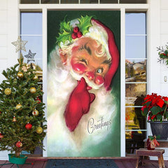 Lofaris Greetings Oils Santa Claus Christmas Door Cover